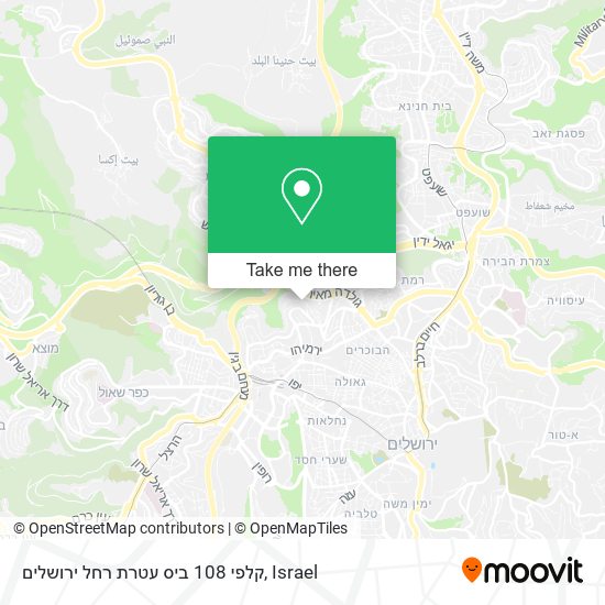 Карта קלפי 108 ביס עטרת רחל ירושלים
