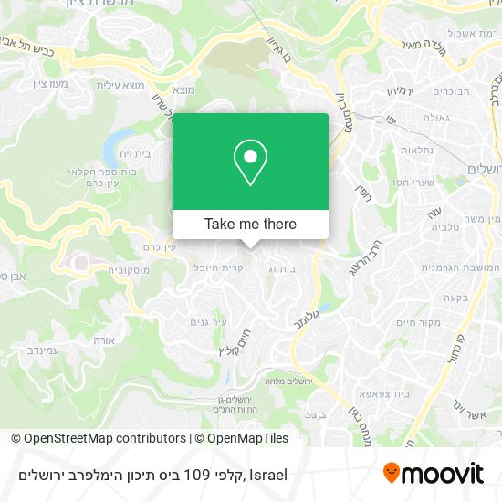 קלפי 109 ביס תיכון הימלפרב ירושלים map