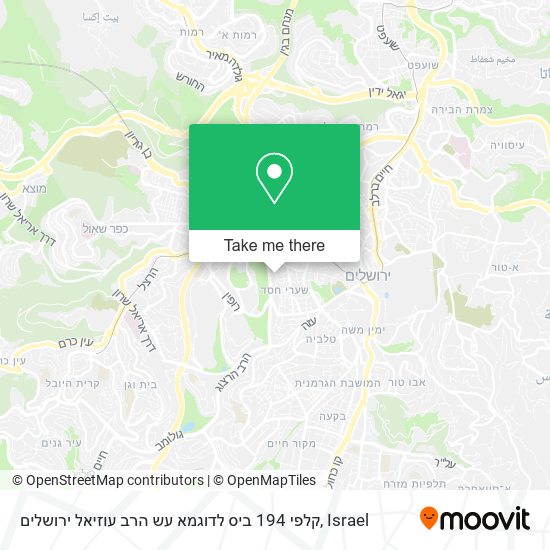 Карта קלפי 194 ביס לדוגמא עש הרב עוזיאל ירושלים
