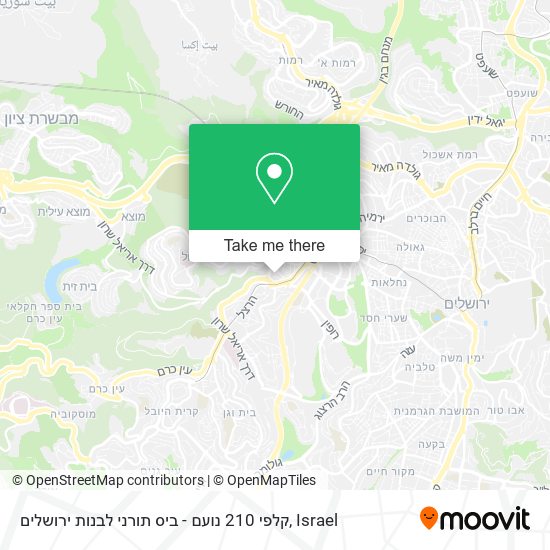 קלפי 210 נועם - ביס תורני לבנות ירושלים map