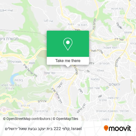 קלפי 222 בית יעקב גבעת שאול ירושלים map
