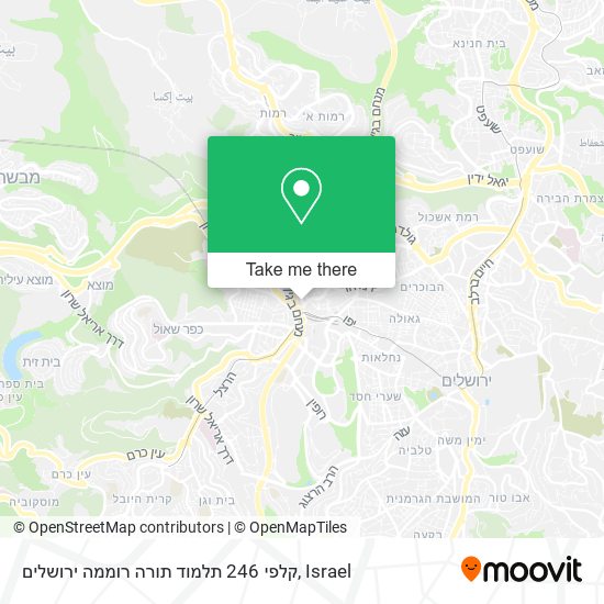 קלפי 246 תלמוד תורה רוממה ירושלים map