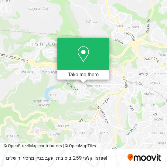 Карта קלפי 259 ביס בית יעקב בניין מרכזי ירושלים