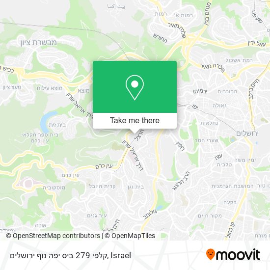 קלפי 279 ביס יפה נוף ירושלים map