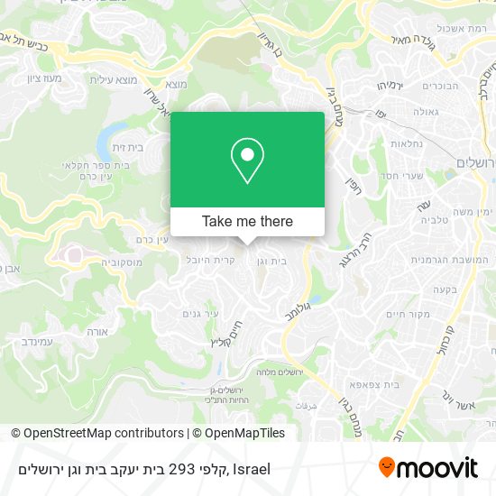 Карта קלפי 293 בית יעקב בית וגן ירושלים