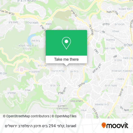 קלפי 294 ביס תיכון הימלפרב ירושלים map