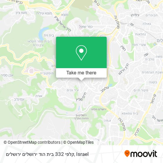 קלפי 332 בית הוד ירושלים ירושלים map