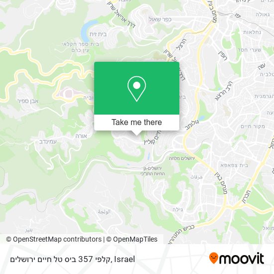 קלפי 357 ביס טל חיים ירושלים map