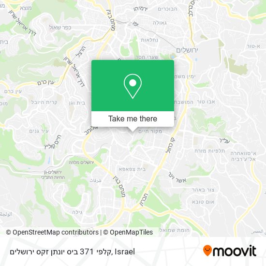 קלפי 371 ביס יונתן זקס ירושלים map