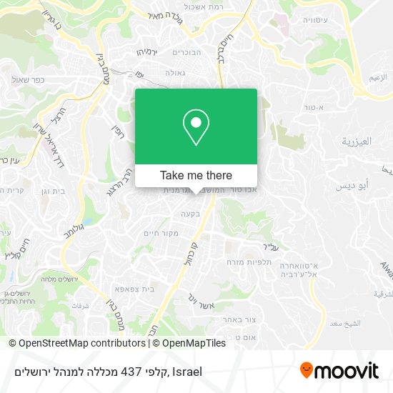 קלפי 437 מכללה למנהל ירושלים map