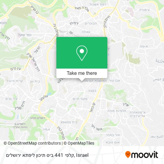 קלפי 441 ביס תיכון ליפתא ירושלים map