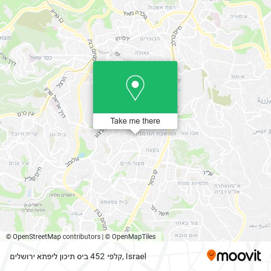 קלפי 452 ביס תיכון ליפתא ירושלים map
