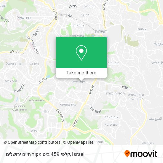 קלפי 459 ביס מקור חיים ירושלים map