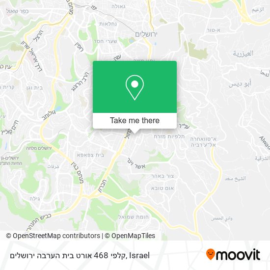 Карта קלפי 468 אורט בית הערבה ירושלים