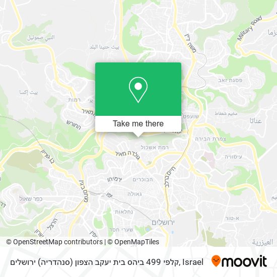 קלפי 499 ביהס בית יעקב הצפון (סנהדריה) ירושלים map