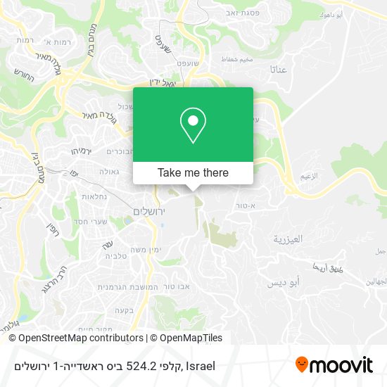 קלפי 524.2 ביס ראשדייה-1 ירושלים map