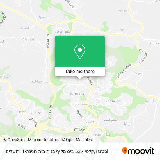 קלפי 537 ביס מקיף בנות בית חנינה-1 ירושלים map