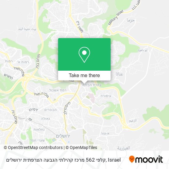 Карта קלפי 562 מרכז קהילתי הגבעה הצרפתית ירושלים