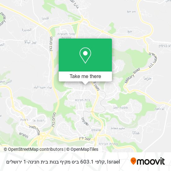 קלפי 603.1 ביס מקיף בנות בית חנינה-1 ירושלים map