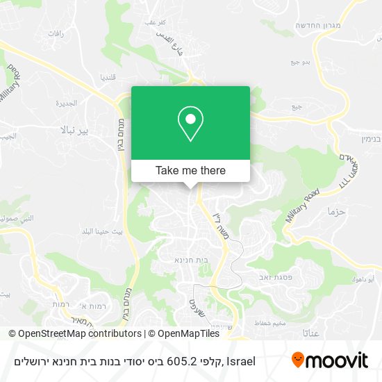 קלפי 605.2 ביס יסודי בנות בית חנינא ירושלים map