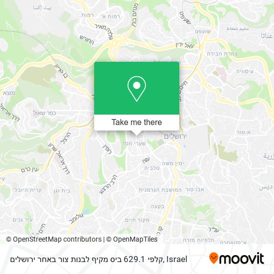 קלפי 629.1 ביס מקיף לבנות צור באחר ירושלים map