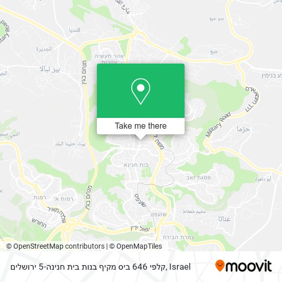 קלפי 646 ביס מקיף בנות בית חנינה-5 ירושלים map