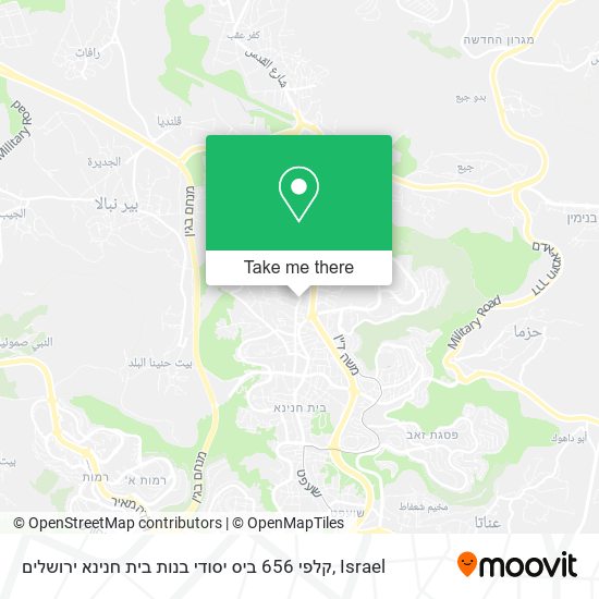 קלפי 656 ביס יסודי בנות בית חנינא ירושלים map