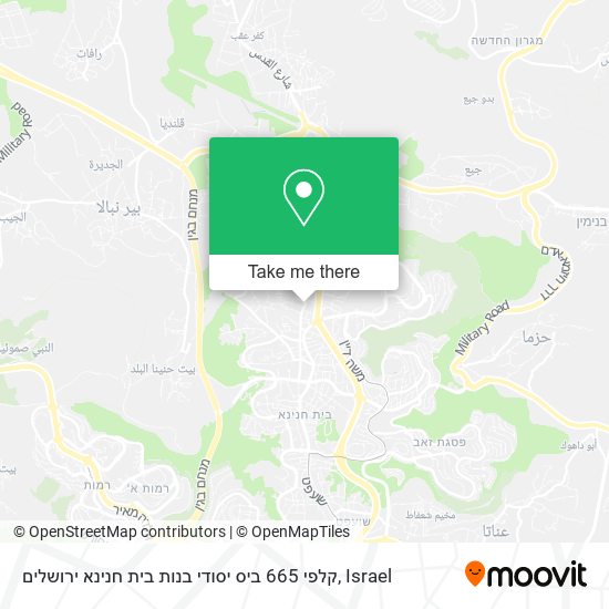 קלפי 665 ביס יסודי בנות בית חנינא ירושלים map