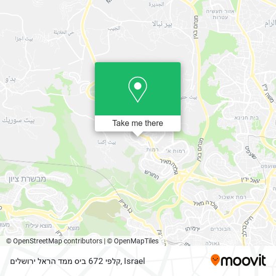 קלפי 672 ביס ממד הראל ירושלים map