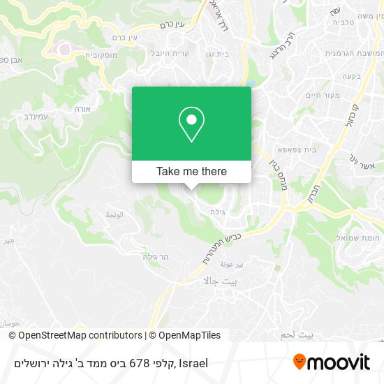 Карта קלפי 678 ביס ממד ב' גילה ירושלים