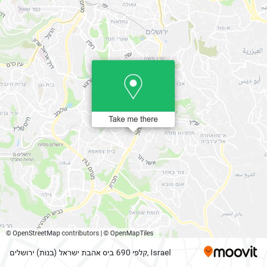 קלפי 690 ביס אהבת ישראל (בנות) ירושלים map