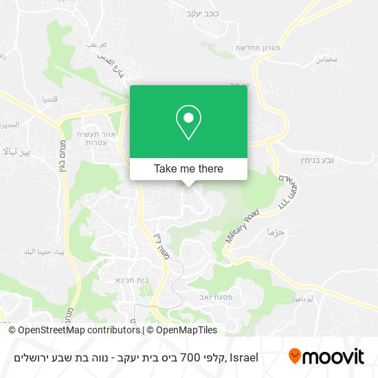 Карта קלפי 700 ביס בית יעקב - נווה בת שבע ירושלים