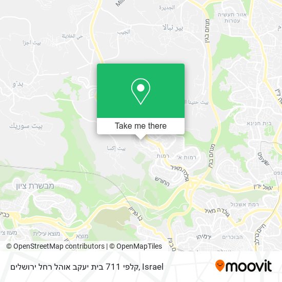 קלפי 711 בית יעקב אוהל רחל ירושלים map