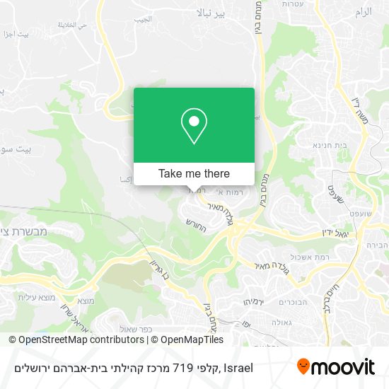 Карта קלפי 719 מרכז קהילתי בית-אברהם ירושלים