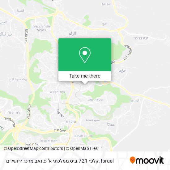 קלפי 721 ביס ממלכתי א' פ.זאב מרכז ירושלים map
