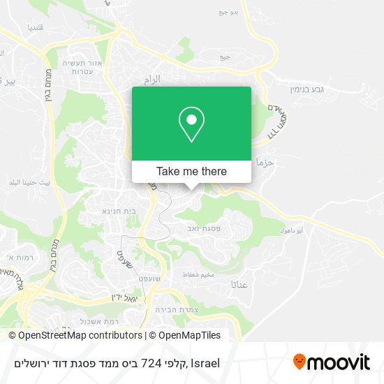 Карта קלפי 724 ביס ממד פסגת דוד ירושלים