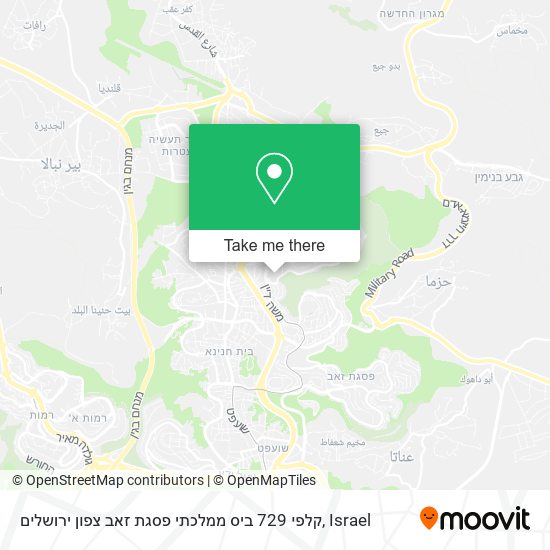 קלפי 729 ביס ממלכתי פסגת זאב צפון ירושלים map