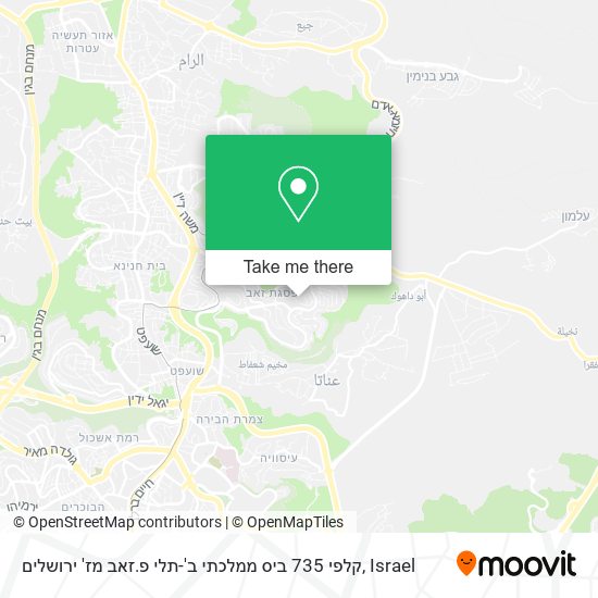 קלפי 735 ביס ממלכתי ב'-תלי פ.זאב מז' ירושלים map