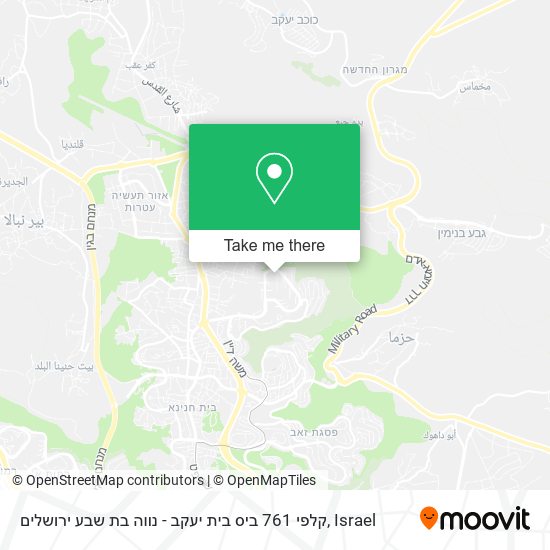 Карта קלפי 761 ביס בית יעקב - נווה בת שבע ירושלים