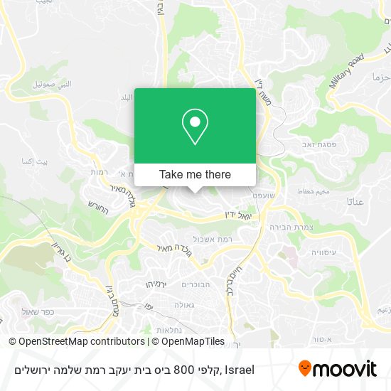Карта קלפי 800 ביס בית יעקב רמת שלמה ירושלים