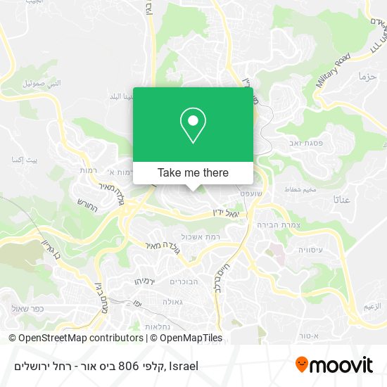 Карта קלפי 806 ביס אור - רחל ירושלים