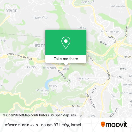 Карта קלפי 971 מעגלים - מוצא תחתית ירושלים
