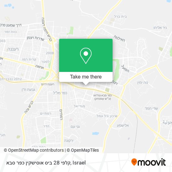 קלפי 28 ביס אוסישקין כפר סבא map