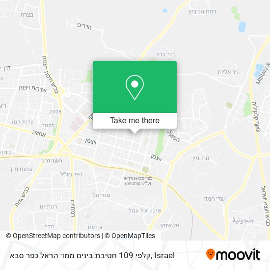 קלפי 109 חטיבת בינים ממד הראל כפר סבא map