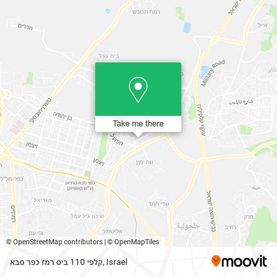 קלפי 110 ביס רמז כפר סבא map