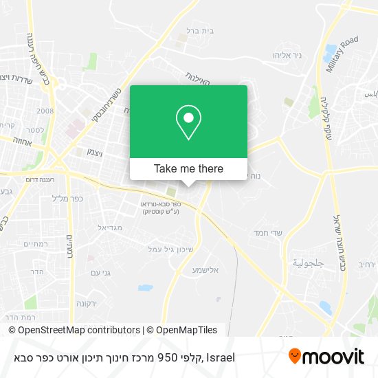 קלפי 950 מרכז חינוך תיכון אורט כפר סבא map