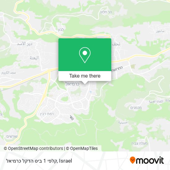 קלפי 1 ביס הדקל כרמיאל map