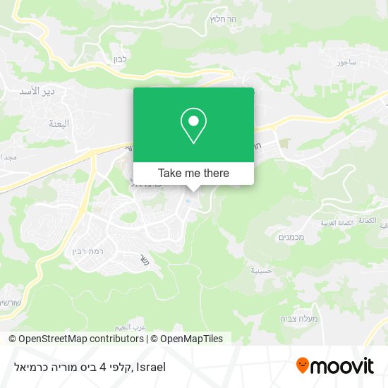 קלפי 4 ביס מוריה כרמיאל map