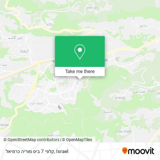 קלפי 7 ביס מוריה כרמיאל map