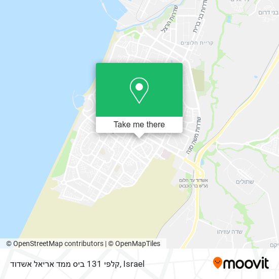Карта קלפי 131 ביס ממד אריאל אשדוד